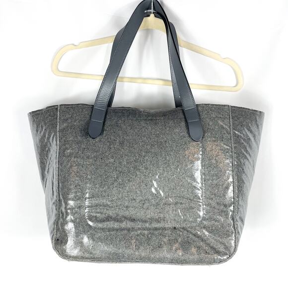JW Anderson Belt Tote‎ Bag Gray Double Strap Leather Details - Picture 7 of 15
